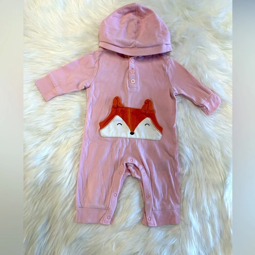 5/$30 Old Navy Fox Baby Girl Jumpsuit